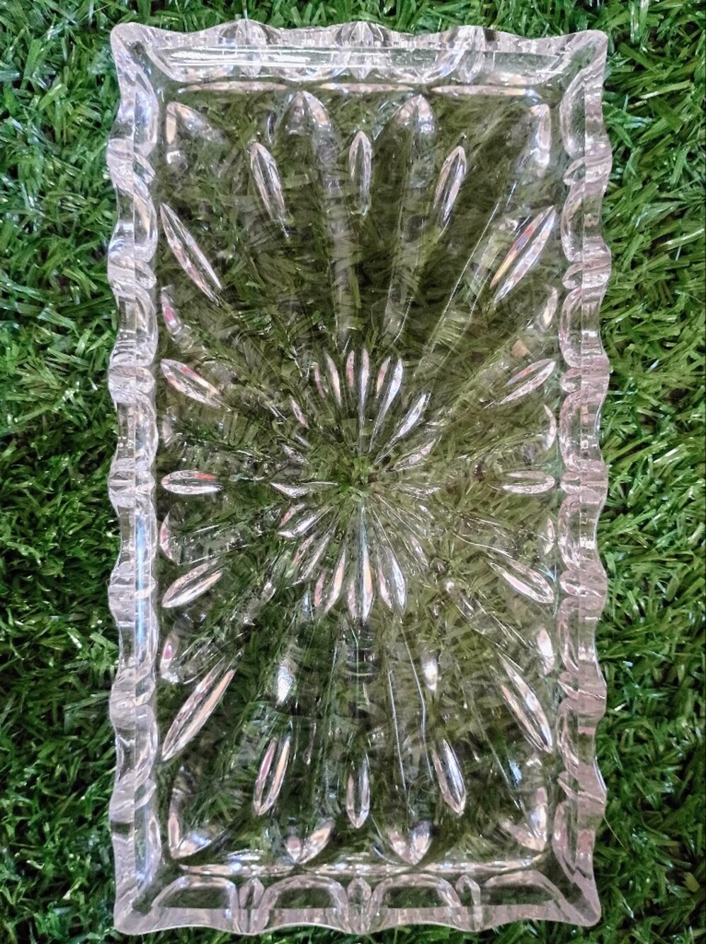 Crystal Glass Decorative Tray - Clear